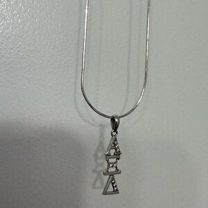 Alpha Xi Delta Sorority Silver Necklace